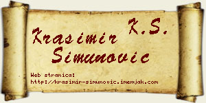Krasimir Simunović vizit kartica